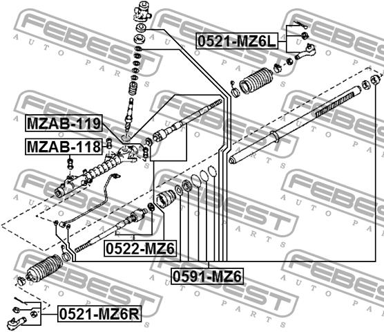 Купить Febest 0521MZ6R – отличная цена на EXIST.UA!