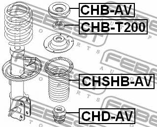 Опора переднього амортизатора Febest CHB-AV