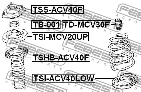 Опора переднього амортизатора Febest TSS-ACV40F
