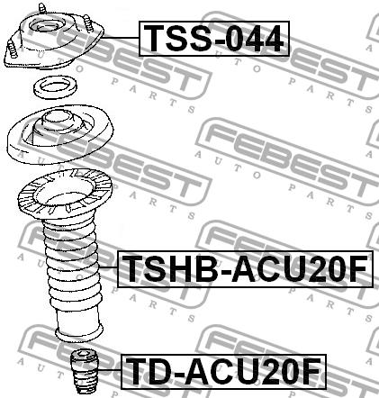 Опора переднего амортизатора Febest TSS-044