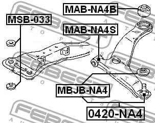 Шаровая опора Febest 0420-NA4