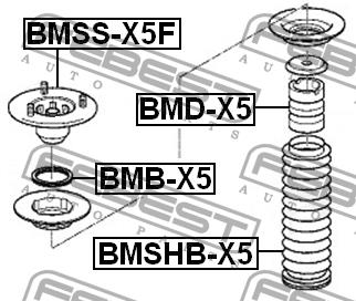 Відбійник амортизатора переднього Febest BMD-X5