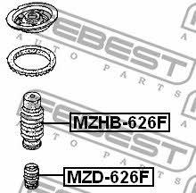 Отбойник амортизатора переднего Febest MZD-626F