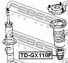 Отбойник амортизатора переднего Febest TD-GX110F