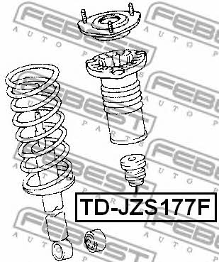Отбойник амортизатора переднего Febest TD-JZS177F