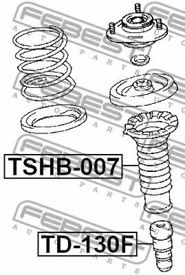 Отбойник амортизатора переднего Febest TD-130F
