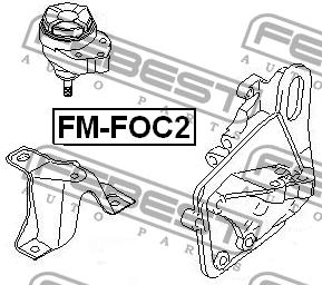 Подушка двигателя правая Febest FM-FOC2