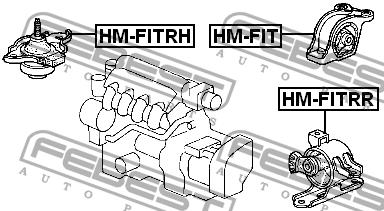 Подушка двигуна задня Febest HM-FIT