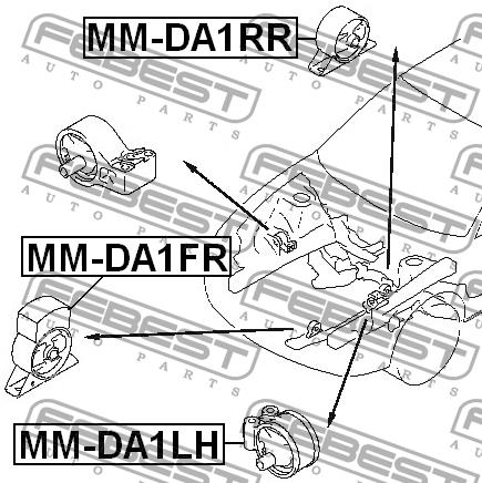 Подушка двигуна задня Febest MM-DA1RR