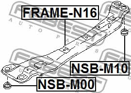 Подрамник передний Febest FRAME-N16