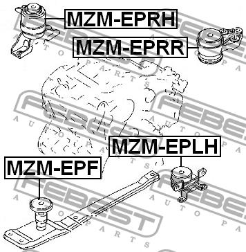Подушка двигуна задня Febest MZM-EPRR