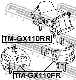 Подушка двигуна задня Febest TM-GX110RR