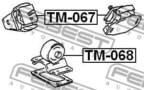Подушка двигателя задняя Febest TM-068