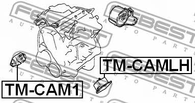 Подушка двигателя левая Febest TM-CAMLH