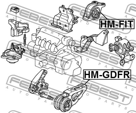 Подушка двигуна передня Febest HM-GDFR