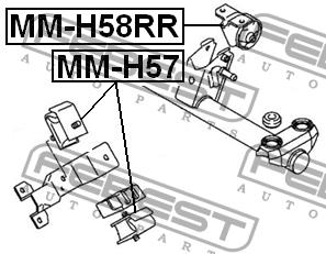 Подушка двигуна задня Febest MM-H58RR
