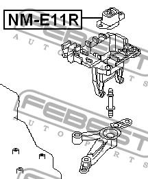 Подушка двигуна ліва Febest NM-E11R