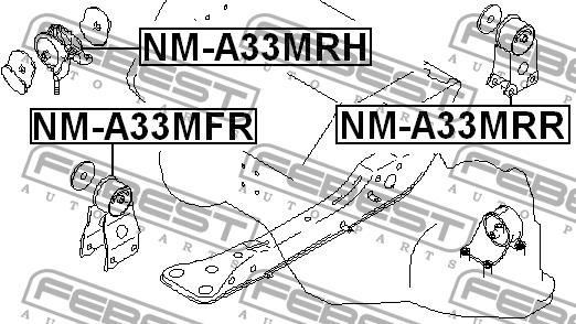 Подушка двигуна задня Febest NM-A33MRR
