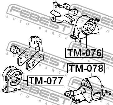 Подушка двигуна Febest TM-076