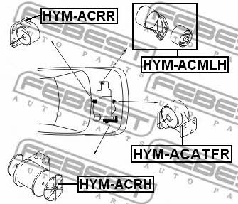 Подушка двигуна передня Febest HYM-ACATFR