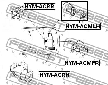 Подушка двигуна передня Febest HYM-ACMFR