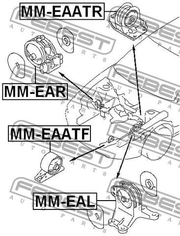 Подушка двигуна передня Febest MM-EAATF