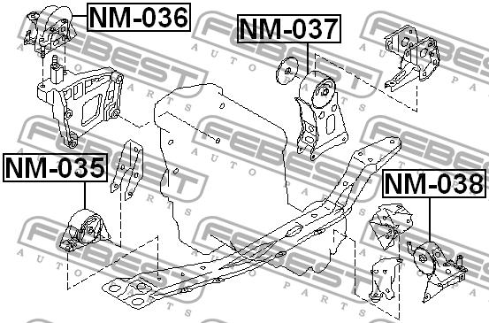 Febest Подушка двигателя передняя – цена 309 UAH