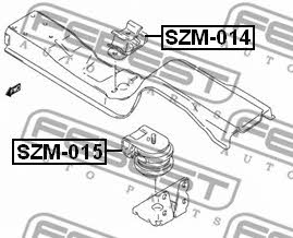 Подушка двигуна передня Febest SZM-015