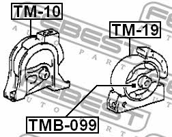 Подушка двигуна передня Febest TM-10