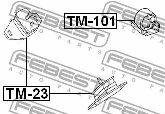 Подушка двигуна передня Febest TM-23