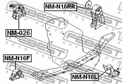 Febest Подушка двигателя правая – цена 1083 UAH