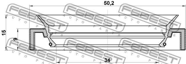 Сальник полуоси правой Febest 95HAY-36500915R