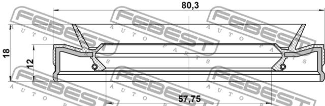 Febest Сальник полуоси – цена 372 UAH