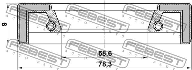 Сальник полуоси Febest 95FAY-60780909X