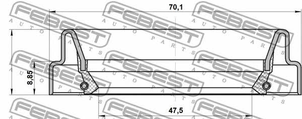 Сальник Febest 95FDY-49700909C