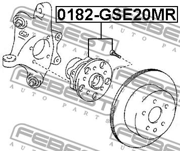 Маточина колеса з підшипником задня Febest 0182-GSE20MR