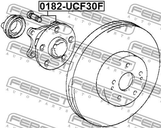 Маточина колеса з підшипником передня Febest 0182-UCF30F