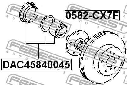 Маточина колеса передня Febest 0582-CX7F