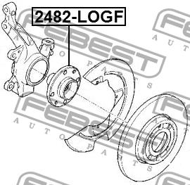 Маточина колеса передня Febest 2482-LOGF