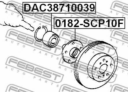 Ступица колеса передняя Febest 0182-SCP10F