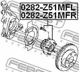Ступиця колеса передня Febest 0282-Z51MFL