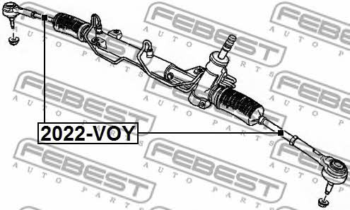 Тяга рулевая Febest 2022-VOY