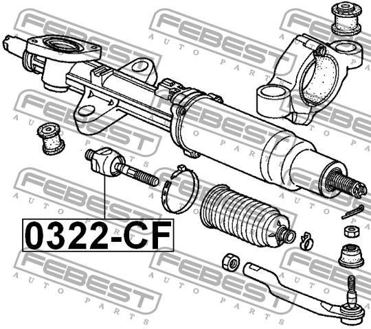 Тяга рулевая Febest 0322-CF