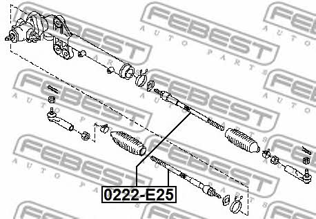 Тяга рулевая Febest 0222-E25