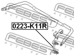 Стойка стабилизатора заднего Febest 0223-K11R