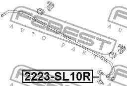 Стойка стабилизатора заднего Febest 2223-SL10R