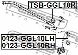 Стійка стабілізатора заднього права Febest 0123-GGL10RH