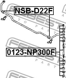 Стойка стабилизатора переднего Febest 0123-NP300F