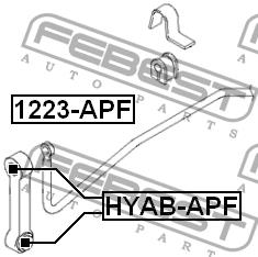 Стойка стабилизатора переднего Febest 1223-APF