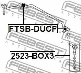 Стійка стабілізатора переднього Febest 2523-BOX3